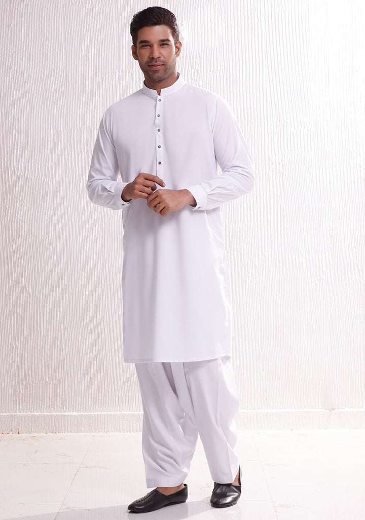 Basic Poly Viscose Cloud Dancer Classic Fit Suit