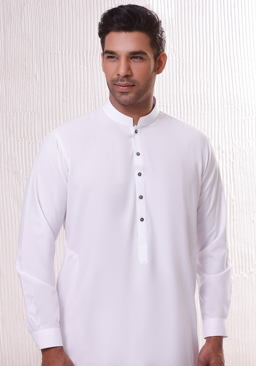 Basic Poly Viscose Cloud Dancer Classic Fit Suit