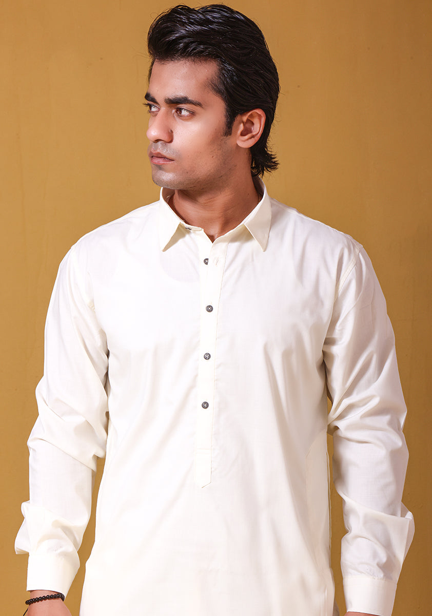 Basic Poly Viscose Vanilla Ice Slim Fit Plain Suit