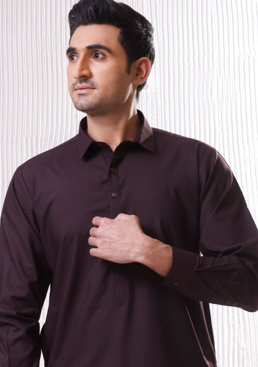 Poly Viscose Coffee Been Slim Fit Slightly Defected Suit