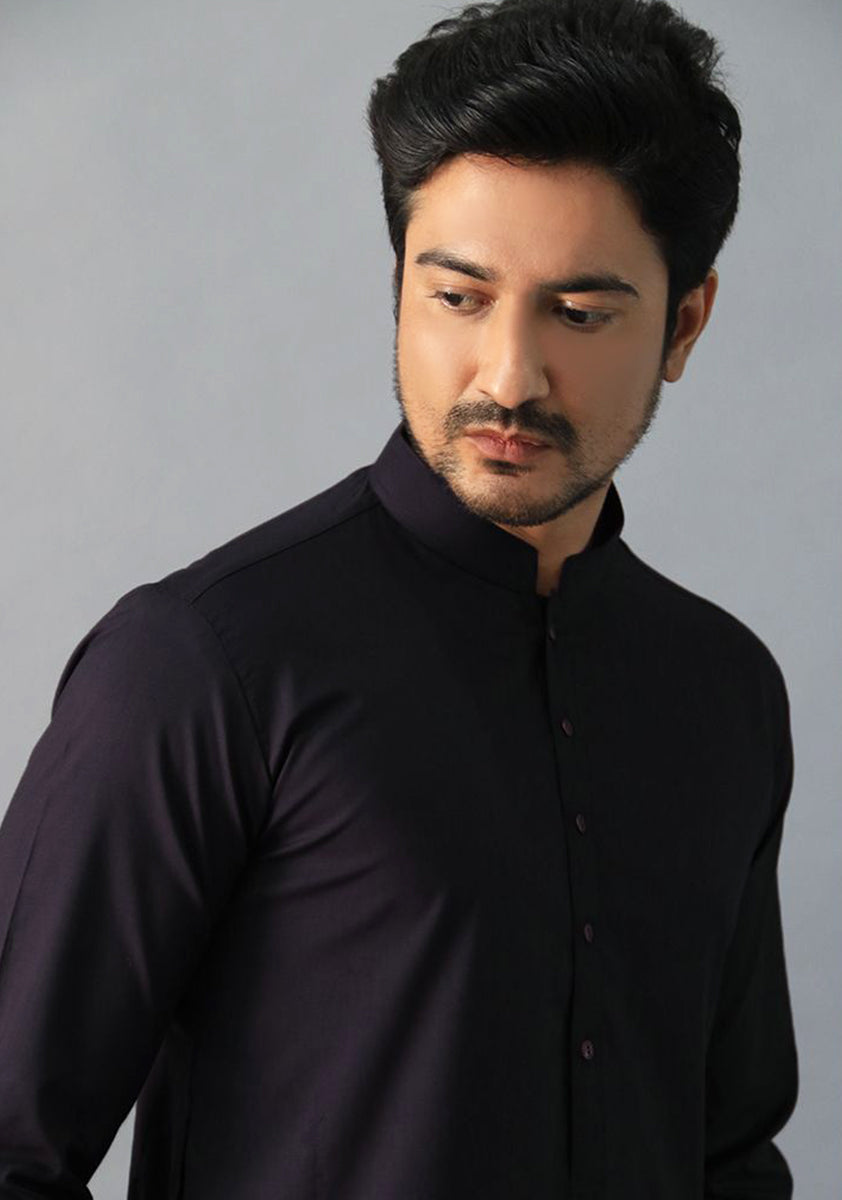 Basic PV Vintage violet Modern Fit Plain Suit