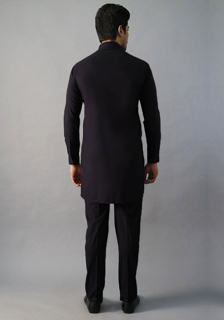 Basic PV Vintage violet Modern Fit Plain Suit