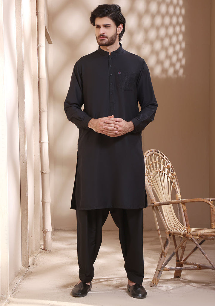 Basic Cotton Silk Caviar Classic Fit Suit