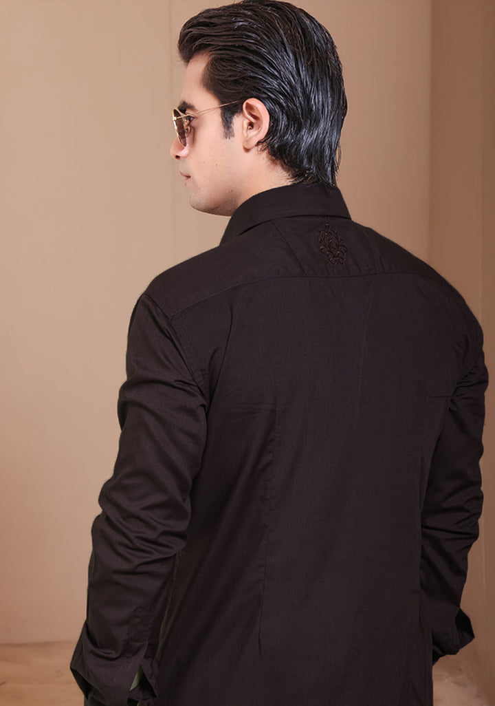 Classic Poly Viscose Night Shade  Modern Fit Plain Suit