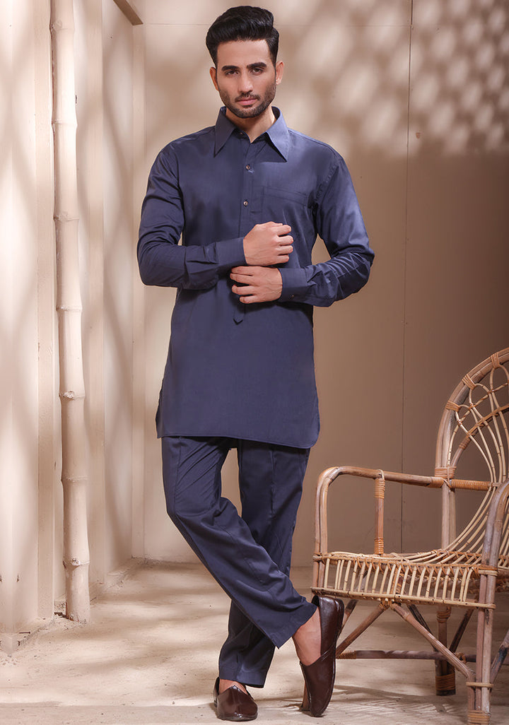 Classic Poly Viscose Stone Gray Modern Fit Plain Suit