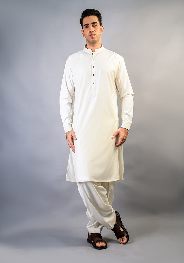 Poly Viscose Vanilla ice Slim Fit Plain Slightly Defected Suit