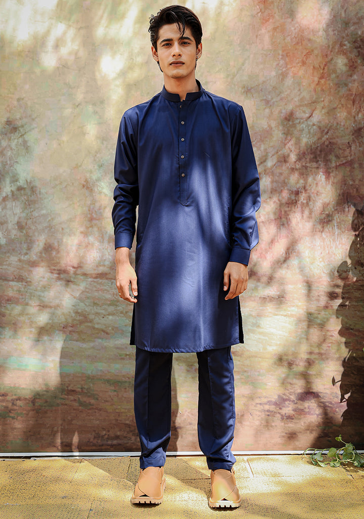 P V Outer Space Slim Fit Slightly Defected Plain Suit