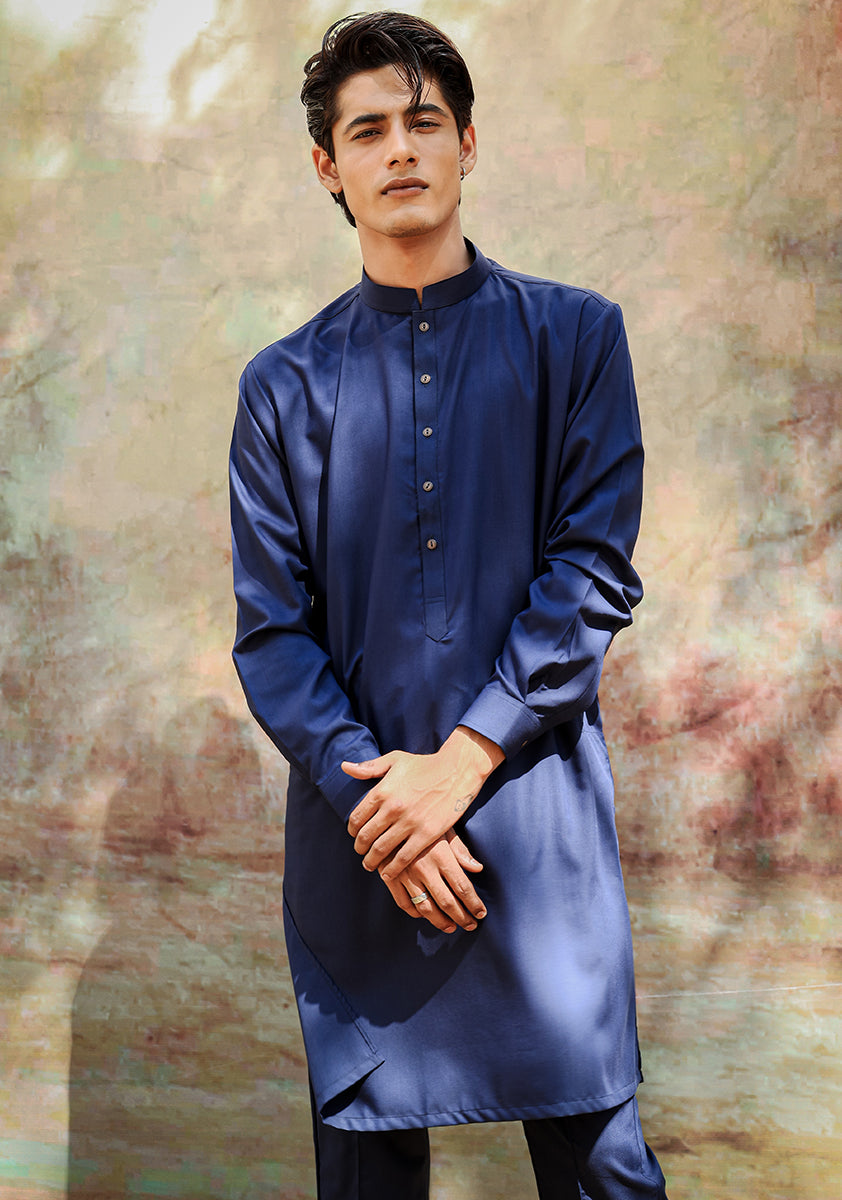 P V Outer Space Slim Fit Slightly Defected Plain Suit