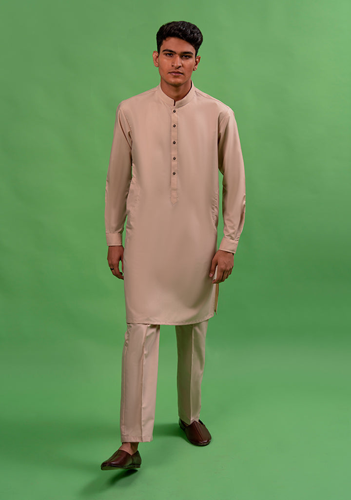 P V Beige Slim Fit Slightly Defected Suit