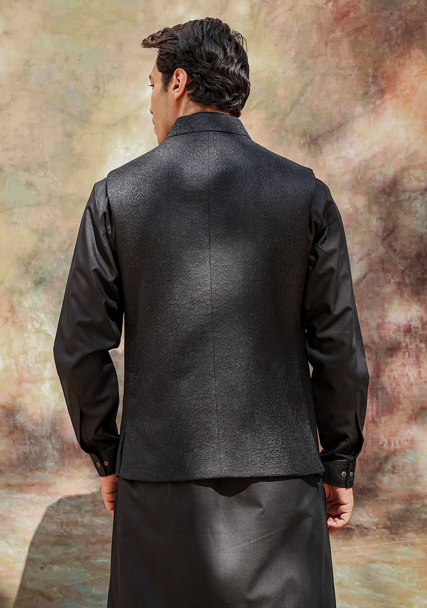 Classic Jamawar Tap Shoe Traditional Waistcoat