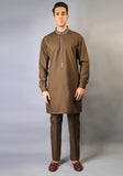 Basic Poly Viscose Riffle Green Slim Fit Embroidered Suit