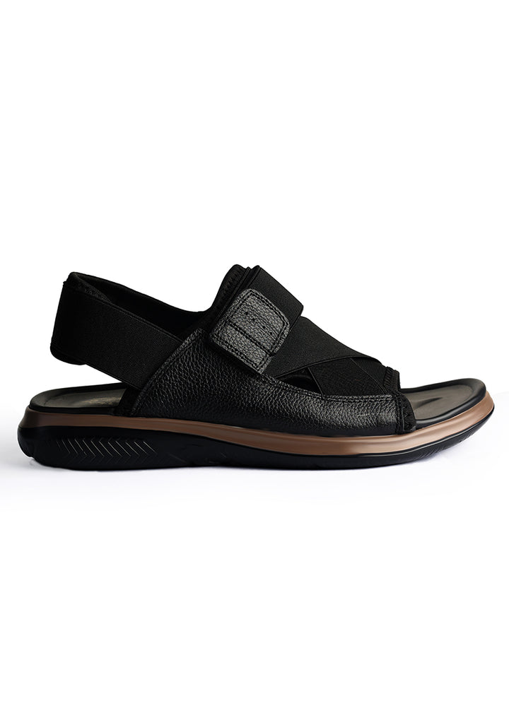 Men's Classic Leather Black Sandal