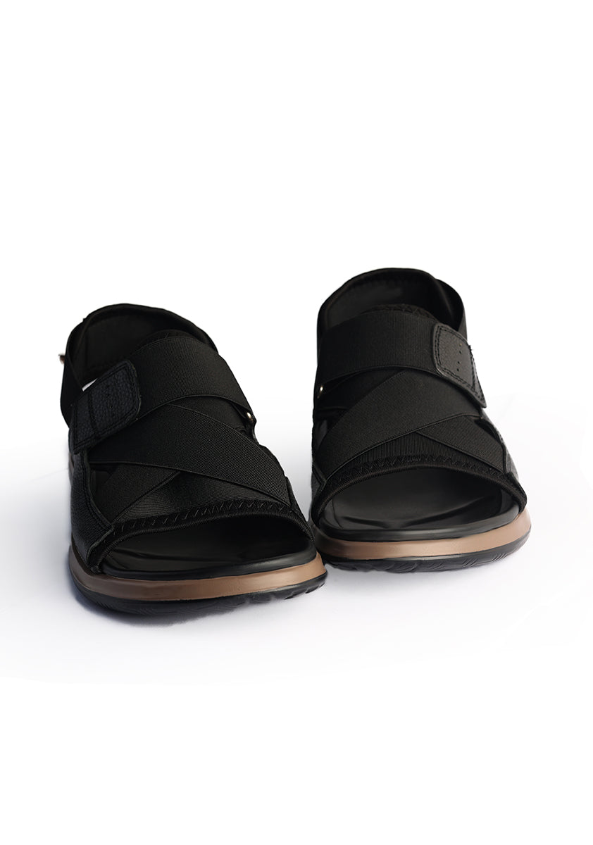 Men's Classic Leather Black Sandal