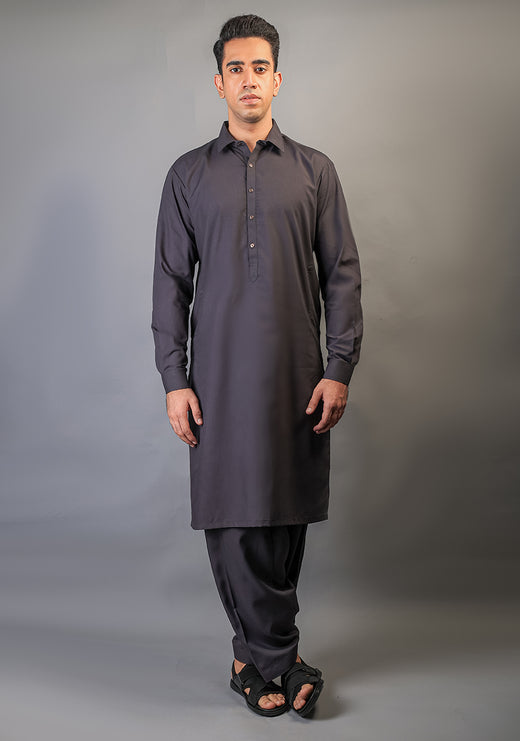 Poly Viscose Ebony Slim Fit Slightly Defected Suit