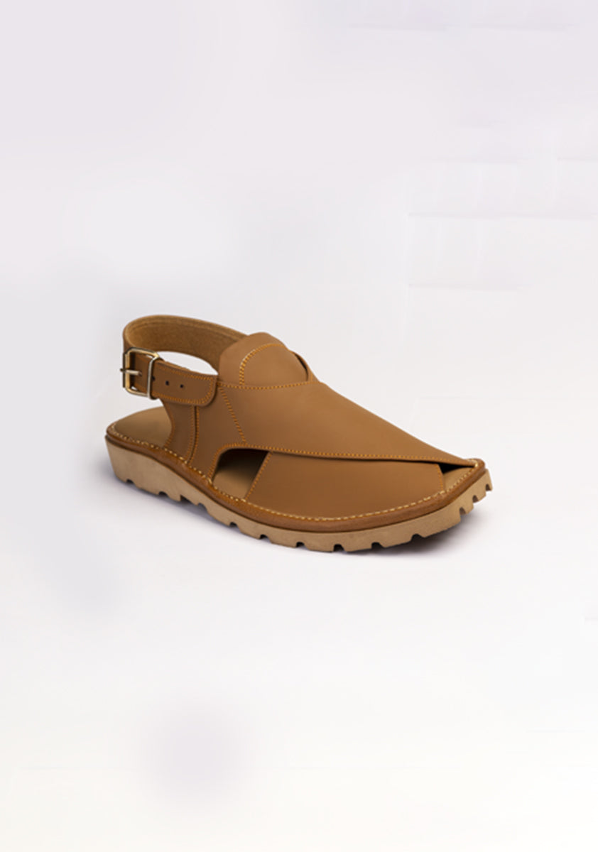 Mustard Leather Peshaweri Sandal