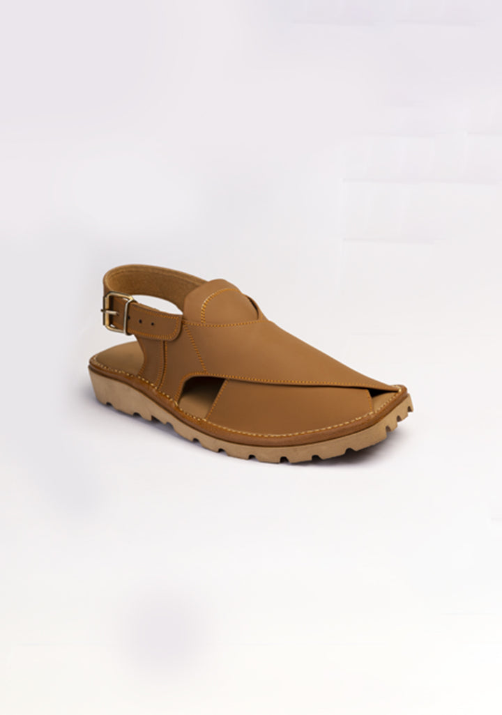 Mustard Leather Peshaweri Sandal