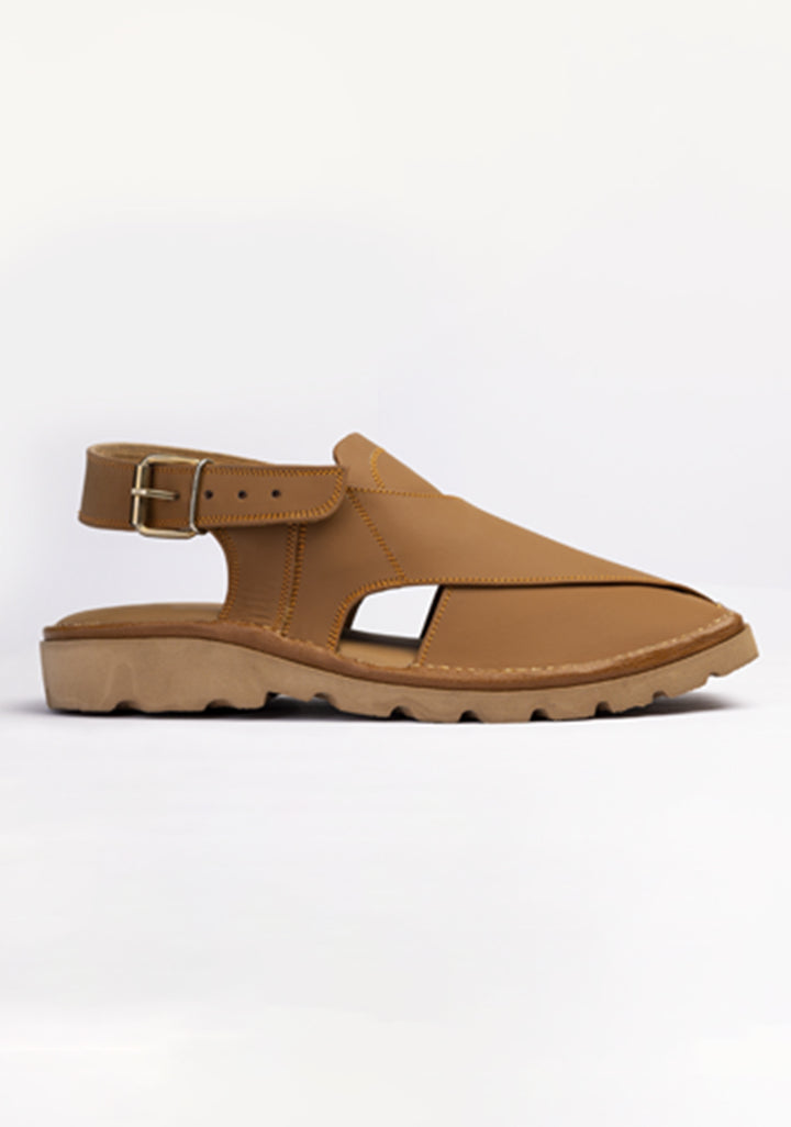 Mustard Leather Peshaweri Sandal