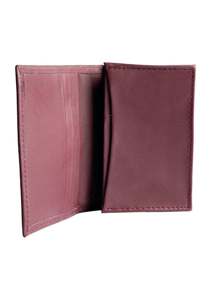 Leather Maroon Card Holder