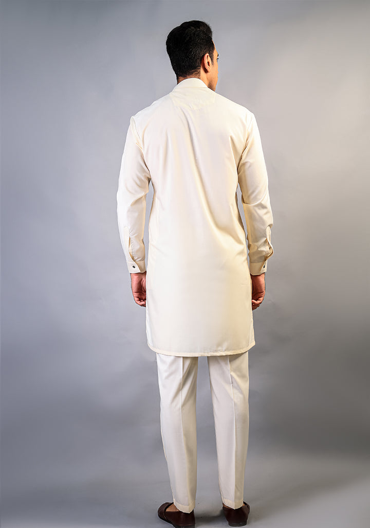 PV Vanilla Ice Slim Fit Plain Kurta Pajama
