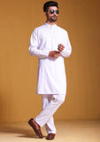 Classic Poly Viscose Blanc De Blanc Classic Fit Plain Suit