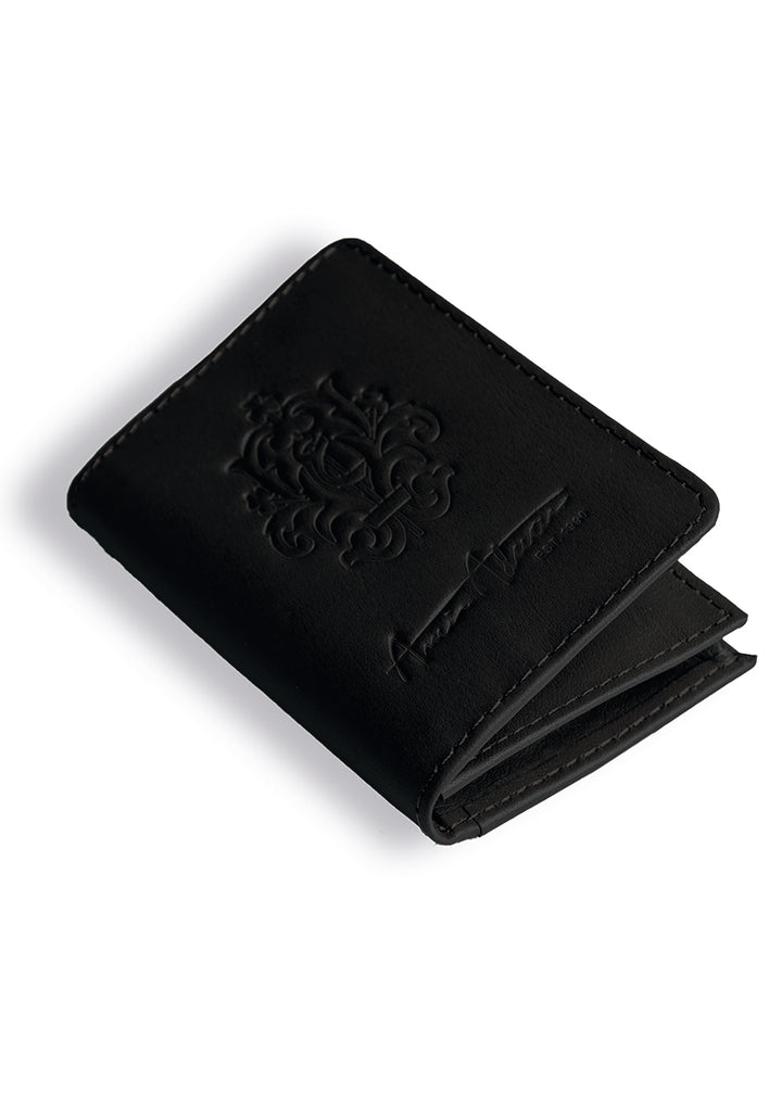 Leather  Pirate black Card Holder