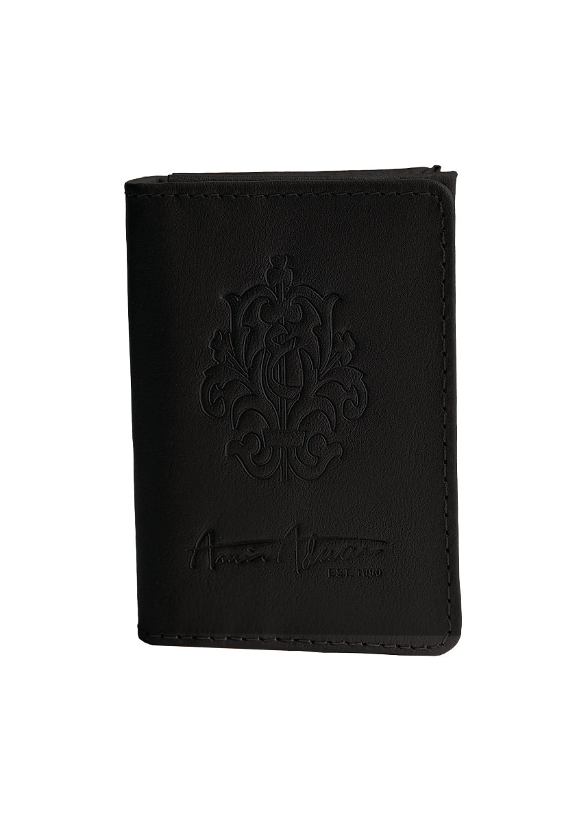 Leather  Pirate black Card Holder