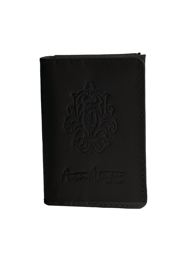 Leather  Pirate black Card Holder